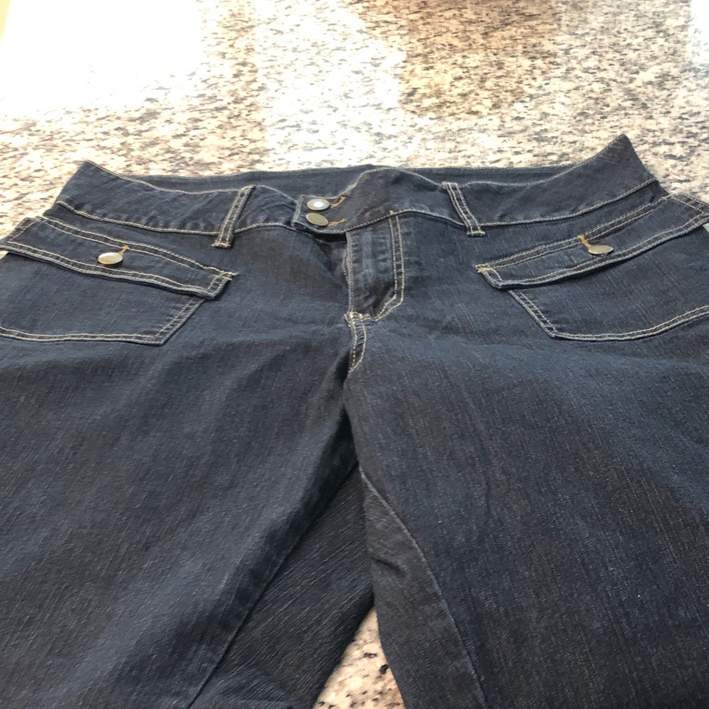 Cato Dark Blue  Jeans with Front Flap Pockets I would consider these wide leg
